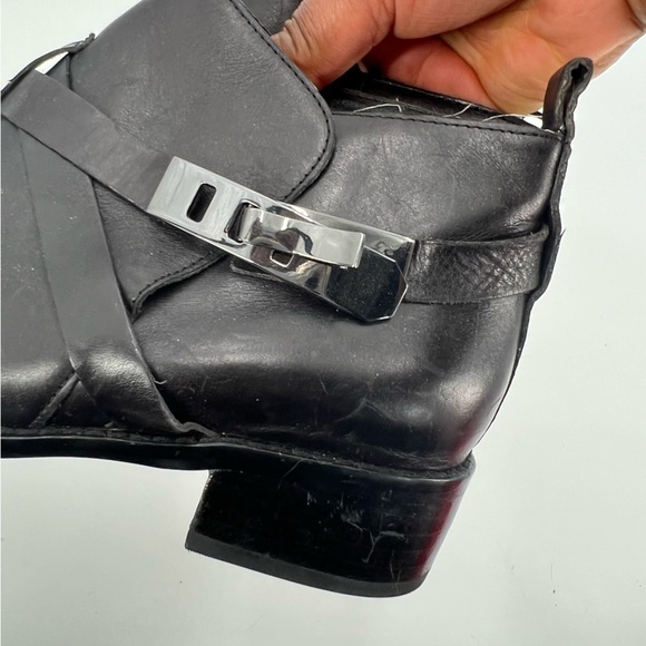 French Connection Yuri black leather boots shoes size 38.5/7.5 NWOT - Picture 12 of 15